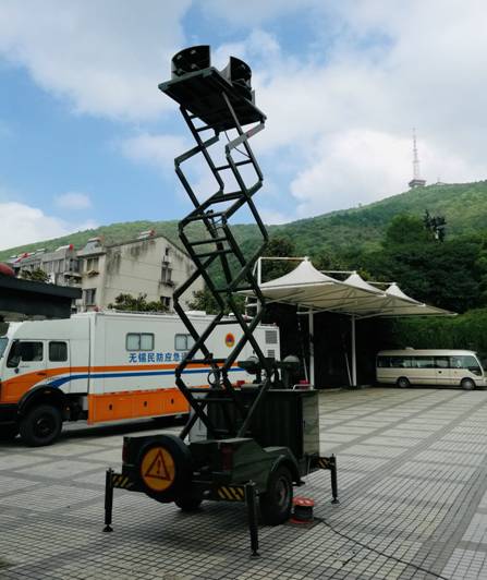 無(wú)錫市人防辦組織機動(dòng)警報設施進(jìn)行警報鳴放